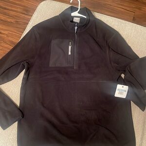 Men PUMA black long sleeve quarter zip pullover. Size medium.